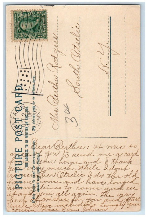 1907 Lower Palisades Prospect Point Iowa Falls IA Posted Antique Postcard