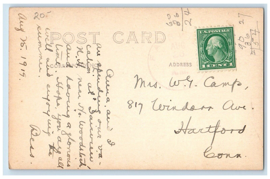 1919 The Road Through Franconia Notch New Hampshire NH RPPC Photo Postcard