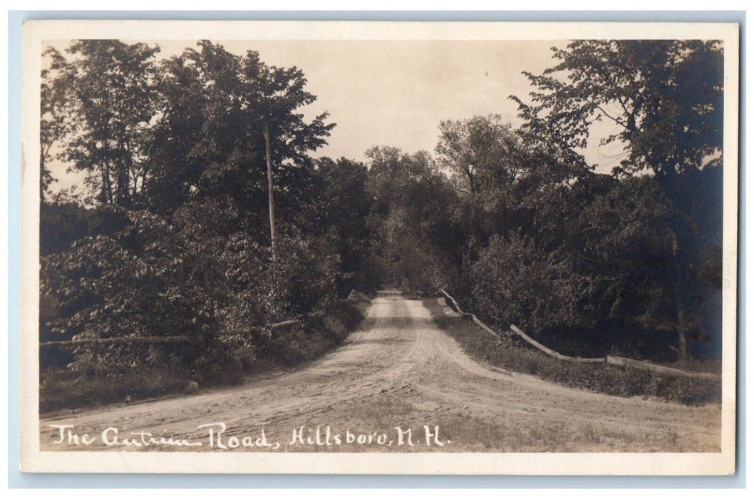 c1910's The Antrim Dirt Road Hillsboro New Hampshire NH RPPC Photo Postcard
