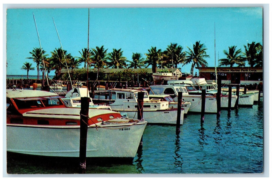 c1960's  Yacht Basin On The Indian River Fort Pierce Florida FL Posted Postcard