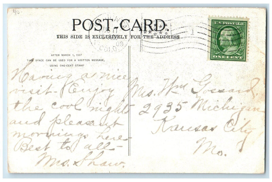 1909 Panoramic View La Junta Colorado From Columbine School CO Antique Postcard