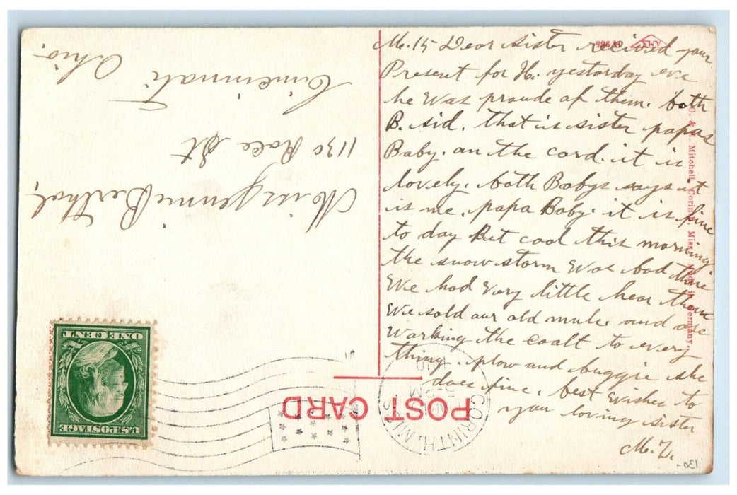 1910 The Gulf Compress Co. Corinth Mississippi MS Posted Antique Postcard