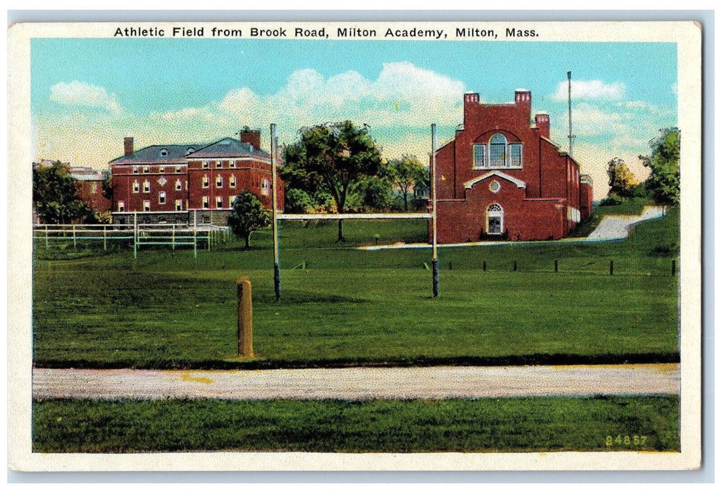 c1920's Athletic Field Milton Academy Massachusetts MA Unposted Postcard