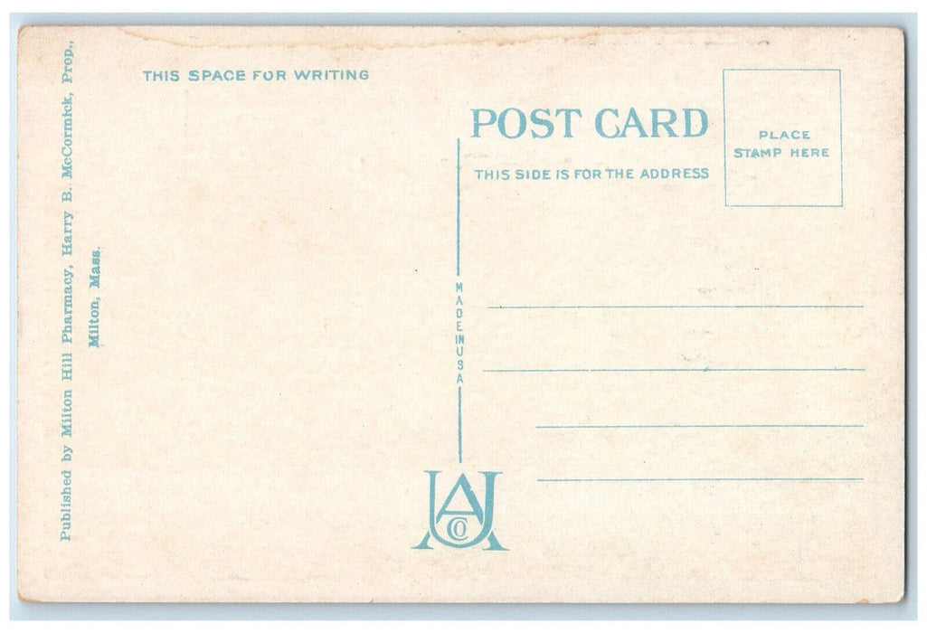 c1920's Athletic Field Milton Academy Massachusetts MA Unposted Postcard