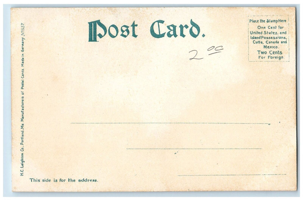 c1905's Ida Lewis Lighthouse View Newport Rhode Island RI Unposted Boat Postcard