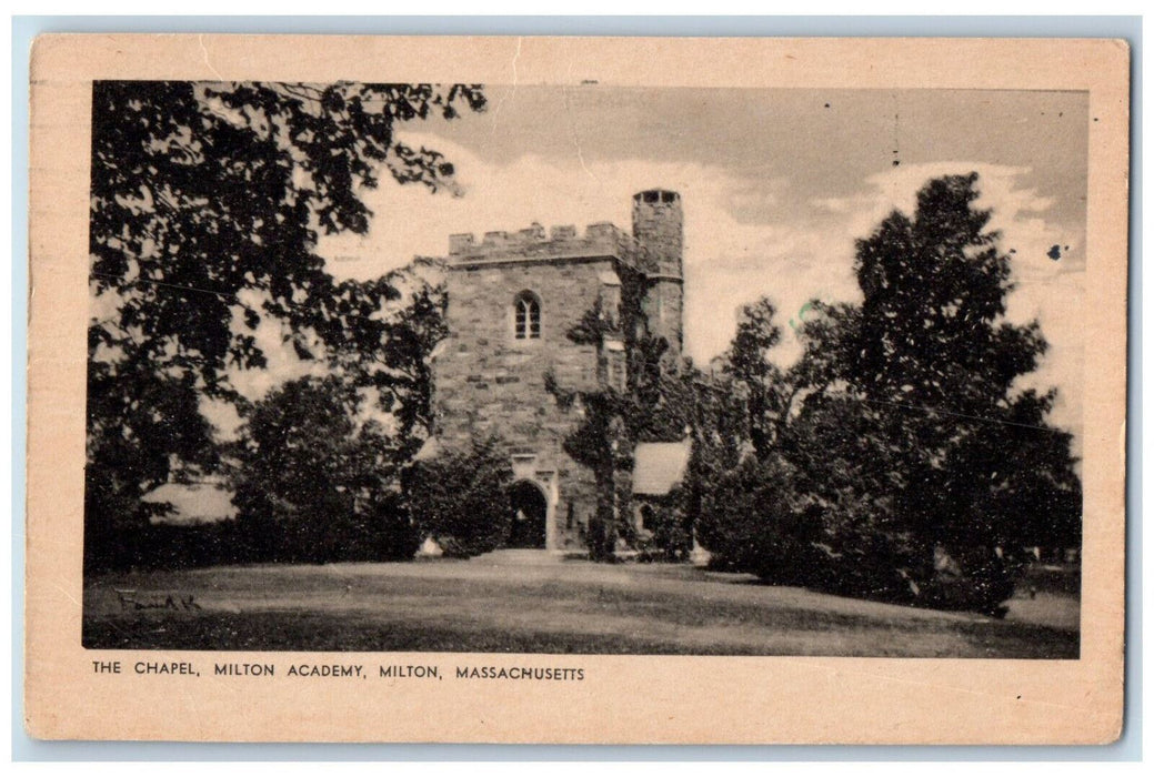 1906 The Chapel Milton Academy Massachusetts MA Posted The City Postcard