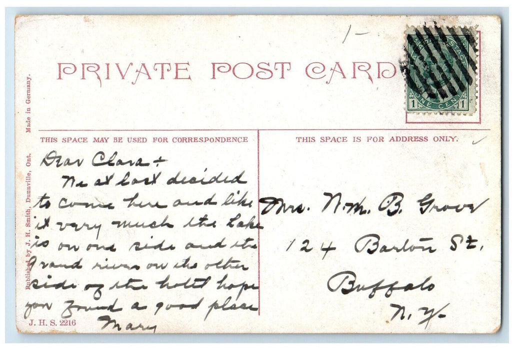 c1910 "Windy Willows" Port Maitland Ontario Canada Antique Posted Postcard