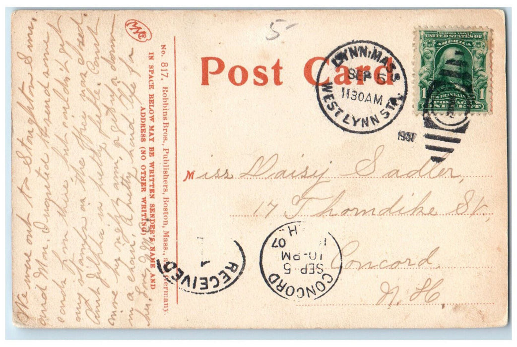 1907 Observatory Blue Hill Reservation Milton Academy Massachusetts MA Postcard