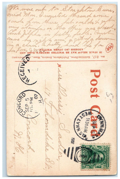 1907 Observatory Blue Hill Reservation Milton Academy Massachusetts MA Postcard