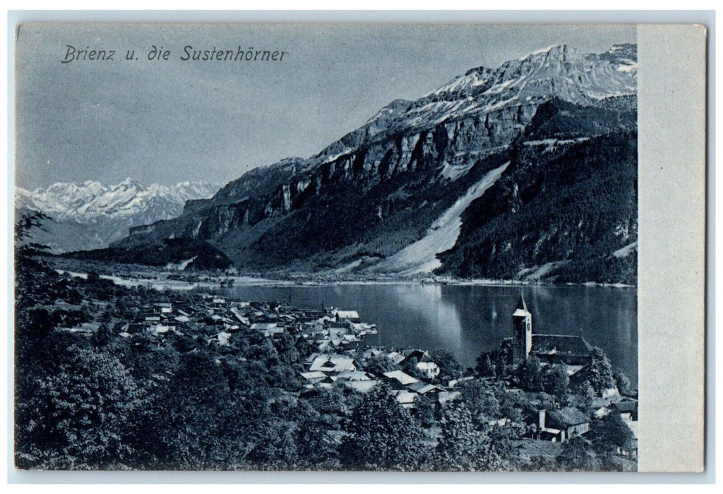 c1905 Brienz and the Sustenhorners Switzerland Unposted Antique Postcard