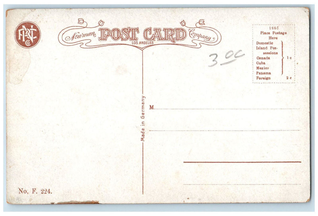Miniature Railway Train Cigar Shops Stores Venice California CA Antique Postcard