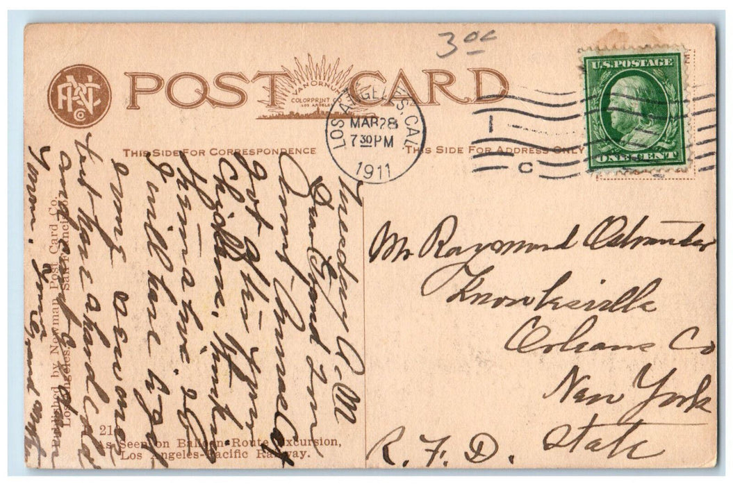 1911 Scenic Railway At Venice Los Angeles California CA Antique Postcard