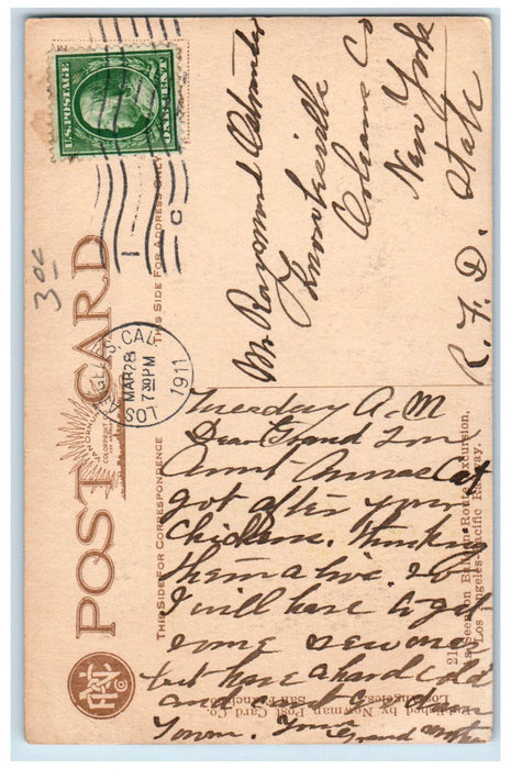 1911 Scenic Railway At Venice Los Angeles California CA Antique Postcard