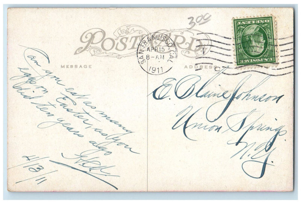 Looking Up Market Street From The Ferry San Francisco California CA Postcard