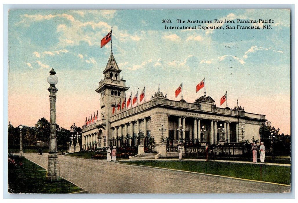 1915 The Australian Pavilion Panama Pacific Exposition San Francisco CA Postcard