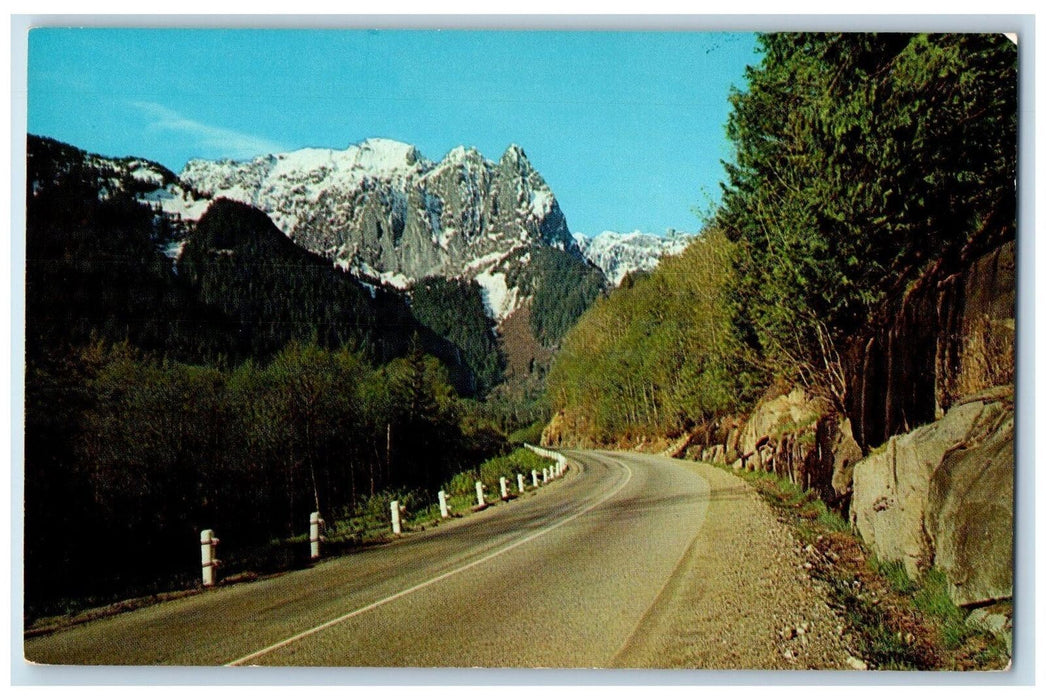 c1950 Mt. Index Scenic View Stevens Pass Highway Road Washington WA Postcard