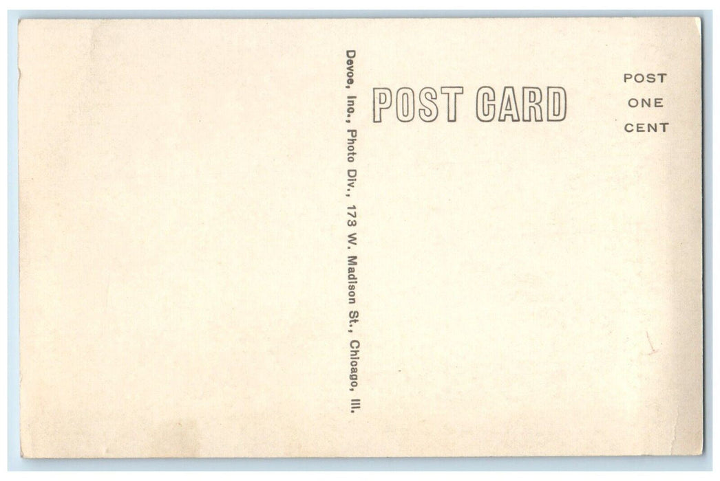 J. Sterling Morton High School Building Cars Cicero IL RPPC Photo Postcard