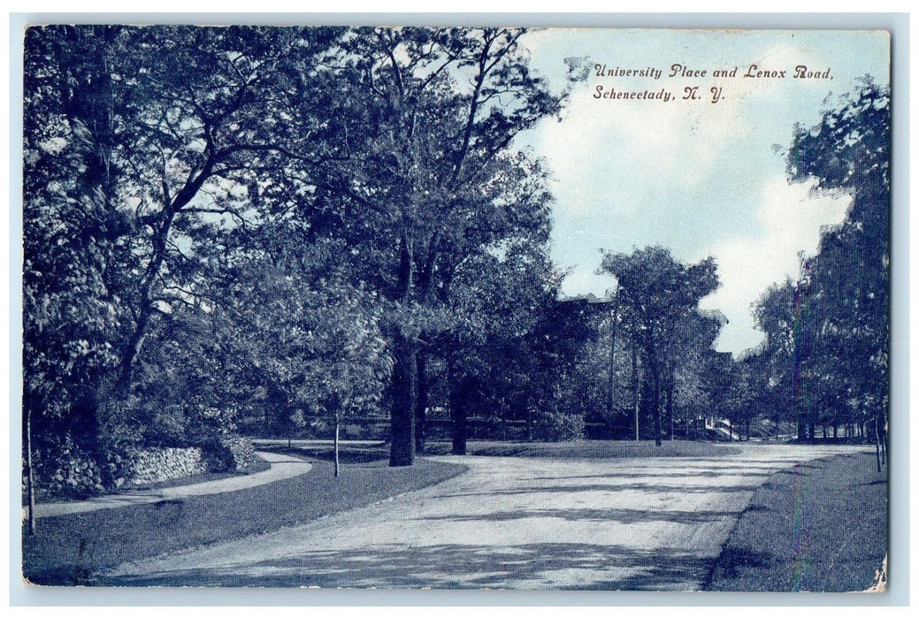1909 University Place And Lenox Road Schenectady Scotia New York NY Postcard