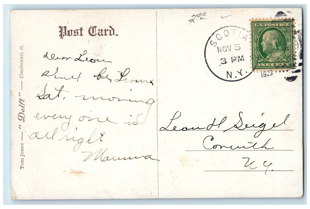 1909 University Place And Lenox Road Schenectady Scotia New York NY Postcard