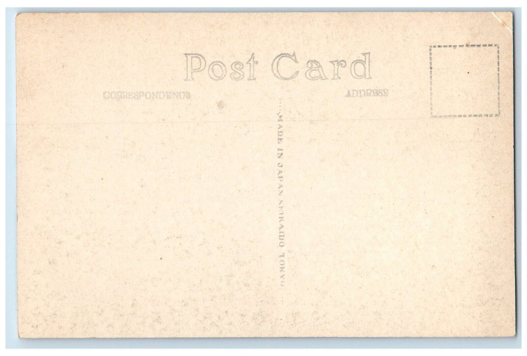 c1930's Nihonbashi Bridge Rickshaw Trolley Kanto Tokyo Japan RPPC Photo Postcard