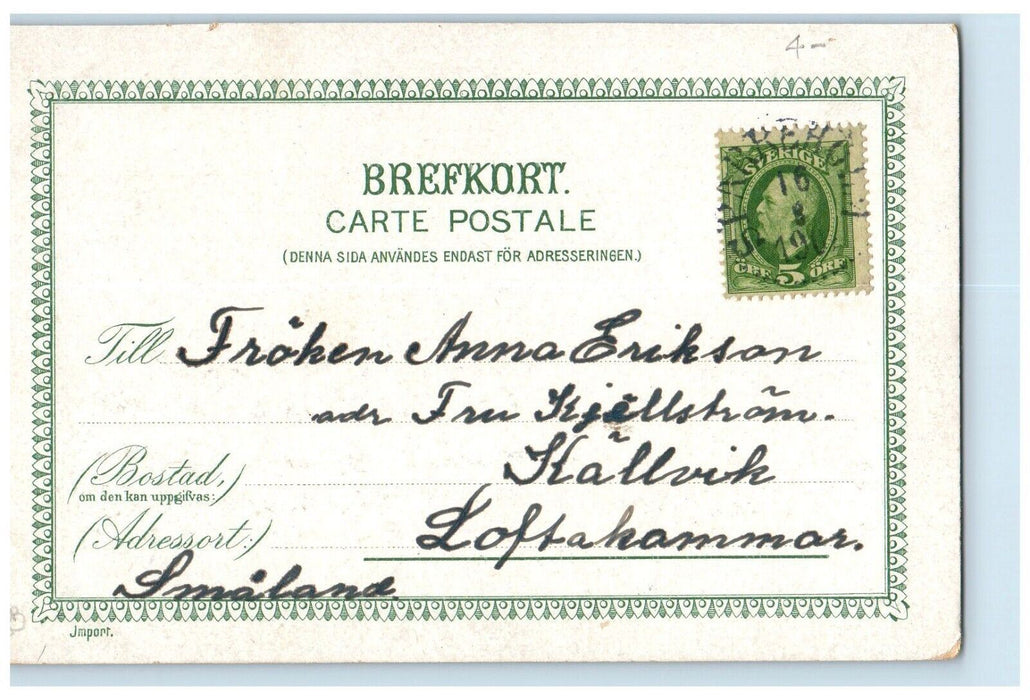 1904 Hertigen Och Hertiginnans Vestergotland Bostad Parkudden Antique Postcard
