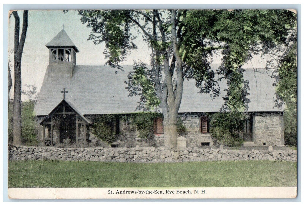 1904 ST. Andrews By The Sea Chruch View Rye Beach New Hampshire NH Postcard
