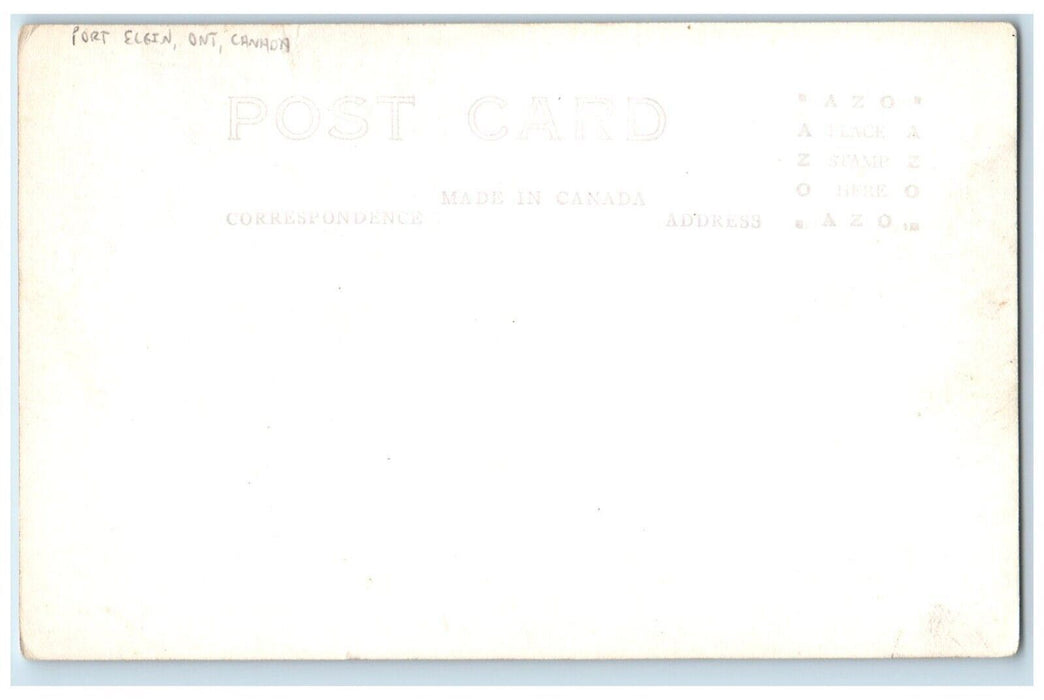 Scene From Sunset Lodge Ports Elgin Beach Ontario Canada RPPC Photo Postcard