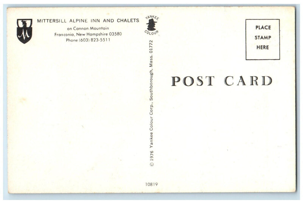 c1960's Mittersill Alpine Inn And Chalets Franconia New Hampshire NH Postcard