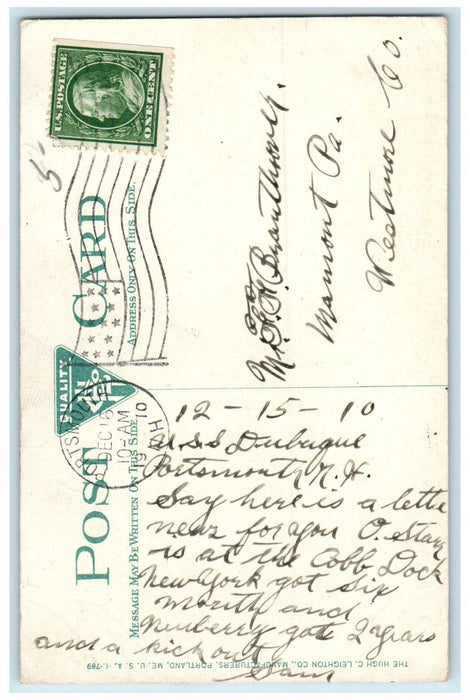 1910 First New Castle Bridge Canoe Boat Portsmouth New Hampshire NH Postcard