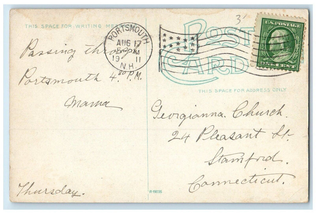 1911 Isles Of Shoals Big Rocks View Portsmouth New Hampshire NH Postcard