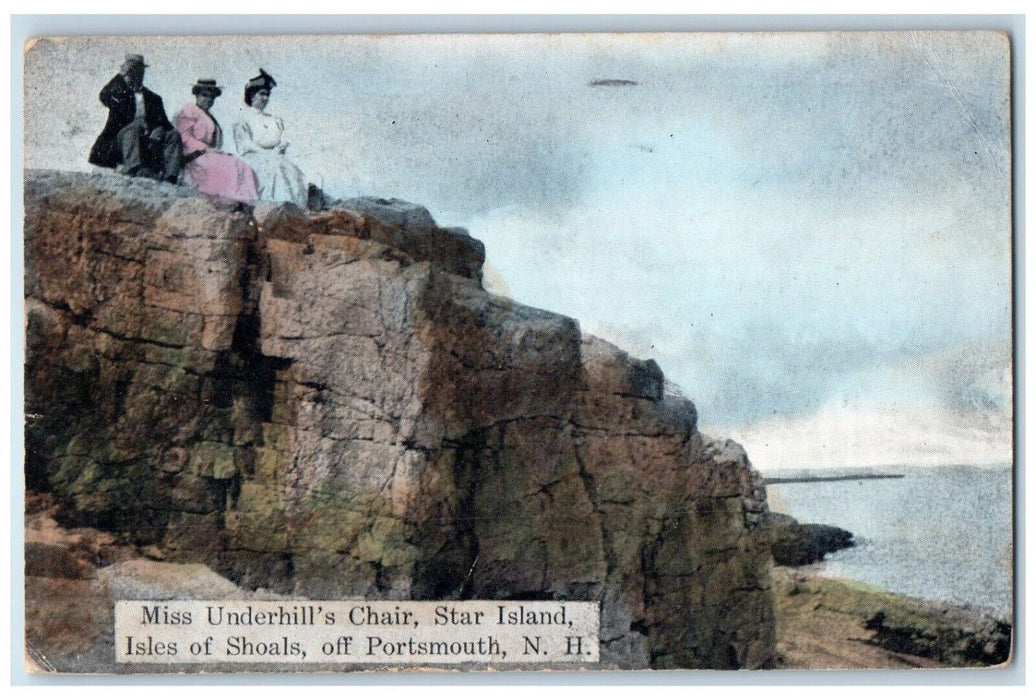 Miss Underhill's Chair Star Island Isles Of Shoals Portsmouth NH Postcard