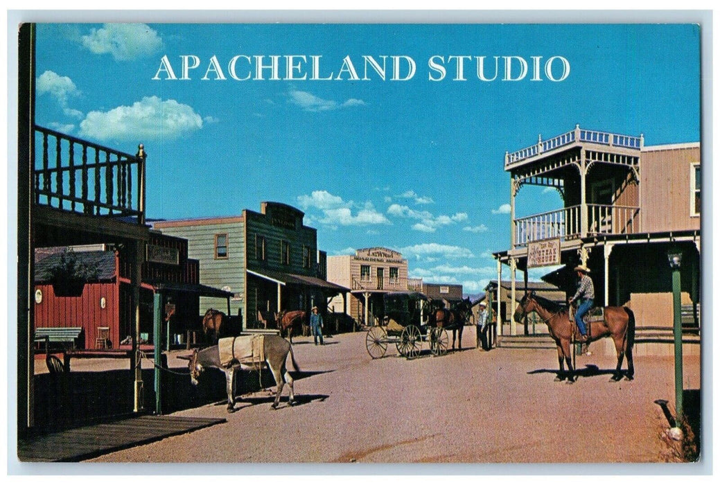 c1960s Apacheland Studio Horse Television Films Movie Street Arizona AZ Postcard