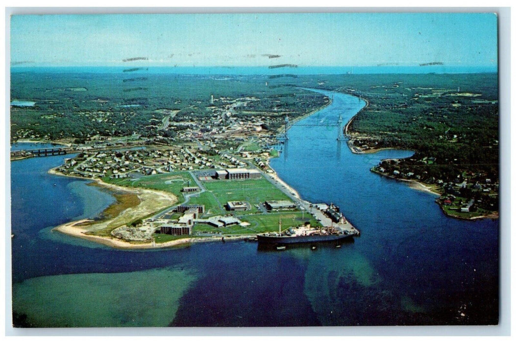 c1960's Birds Eye View Cape Cod Canal 1983 Massachusetts Ma Vintage Postcard