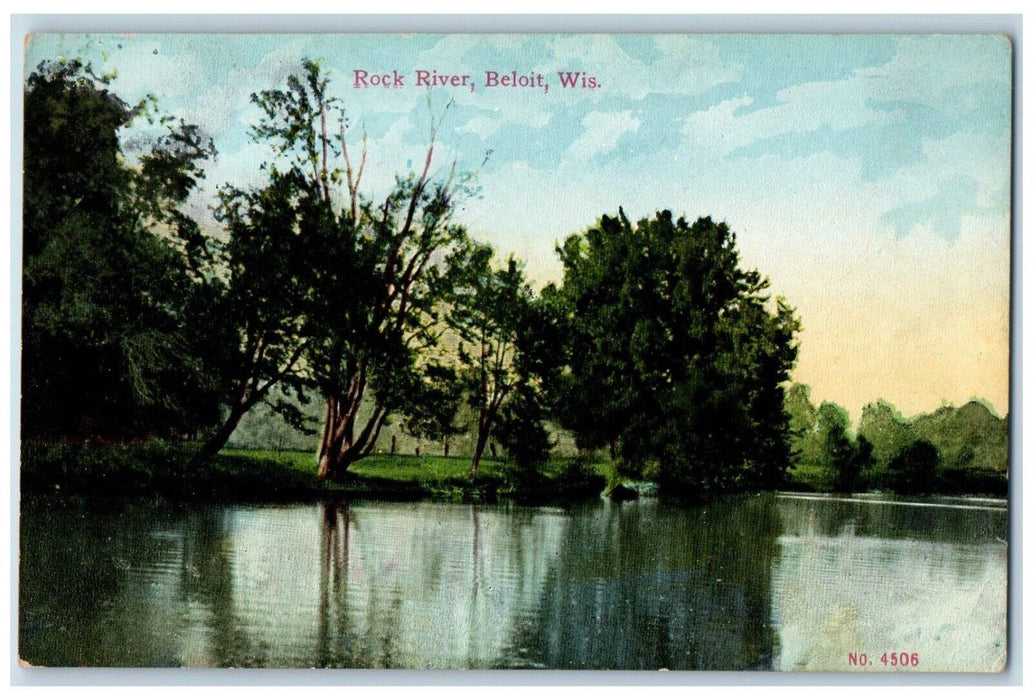 c1910's Scenic View Rock River Beloit Wisconsin WI Vintage Unposted Postcard