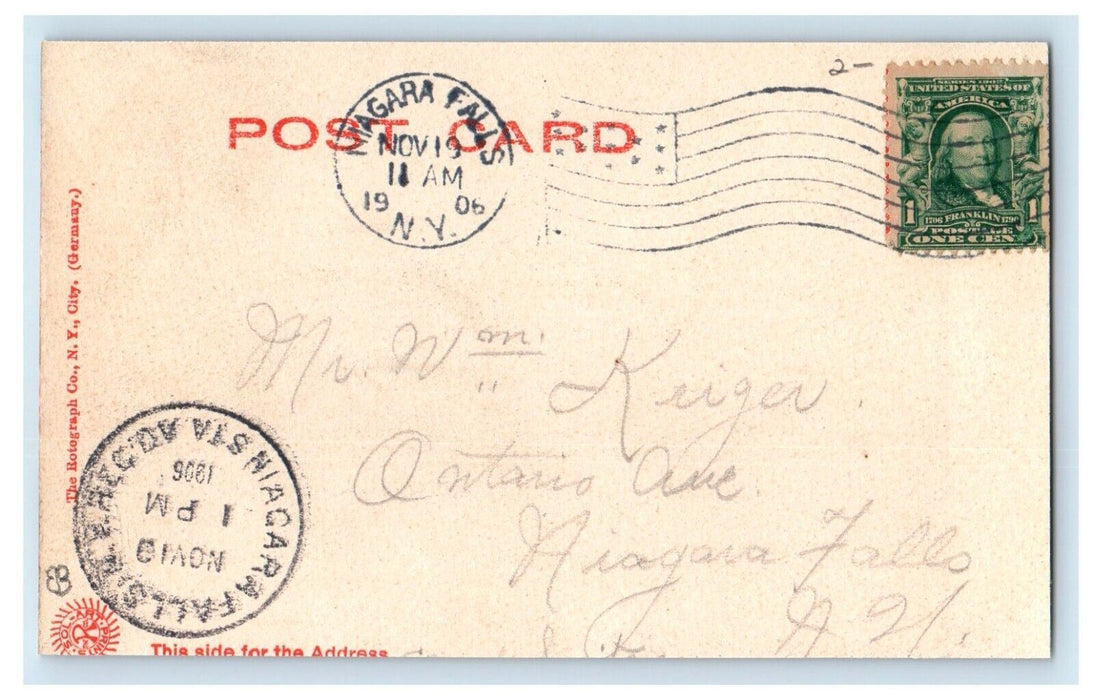 1906 Union School Building Lockport New York NY, Rotograph Antique Postcard