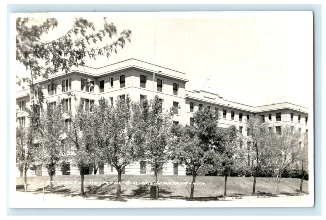 c1940's St. Vincent Hospital Billings Montana MT Vintage RPPC Photo Postcard