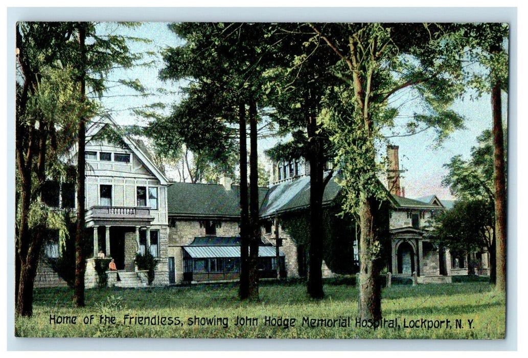 Home Of Friendless John Hodge Memorial Hospital Lockport New York NY Postcard