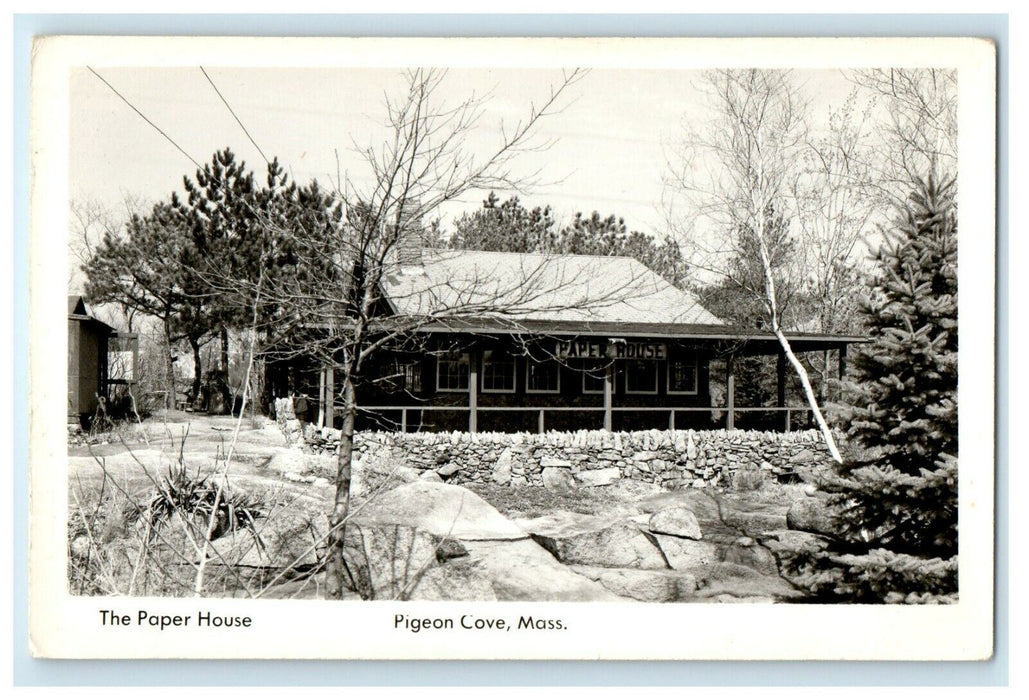 c1905 The Paper House Pigeon Cove Massachusetts MA RPPC Photo Antique Postcard