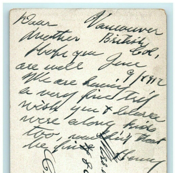 Hastings Street and Post Office Vancouver Canada 1912 Antique Trolley Postcard
