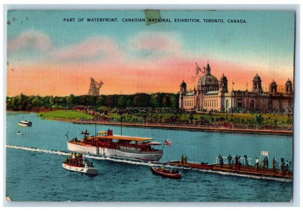 c1940s Part of Waterfront Canadian National Exhibition Toronto Canada  Postcard