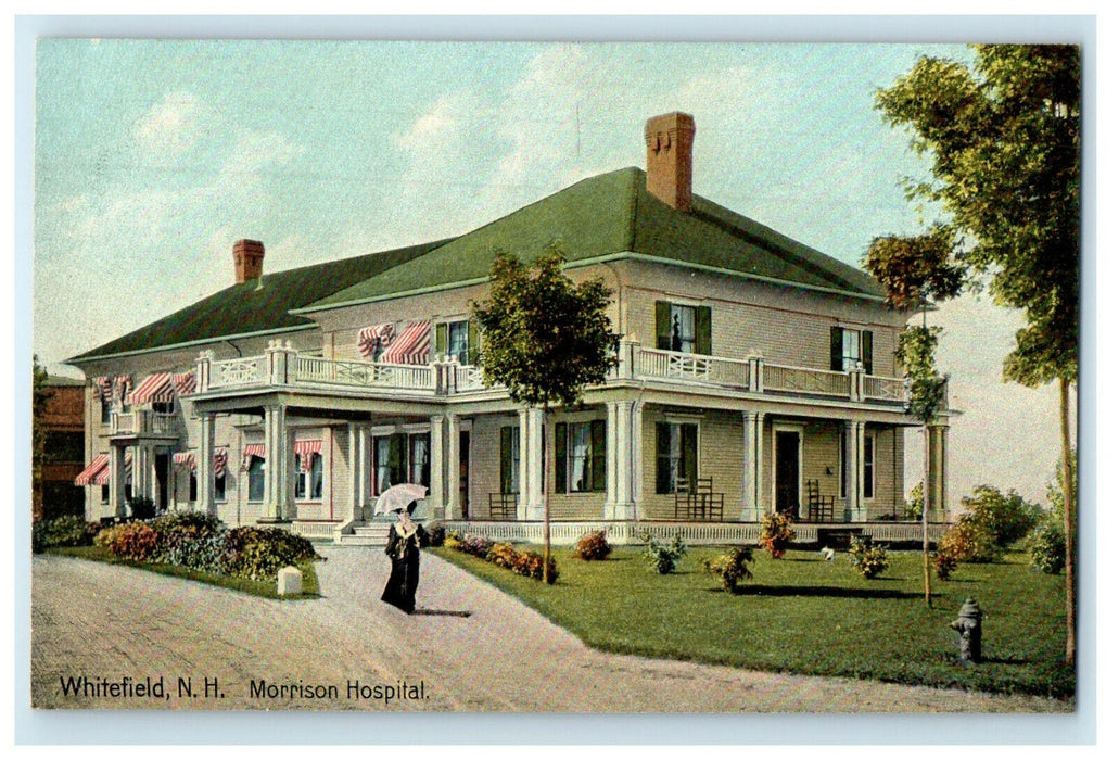 c1910s Morrison Hospital Whitefield New Hampshire NH Antique Posted Postcard