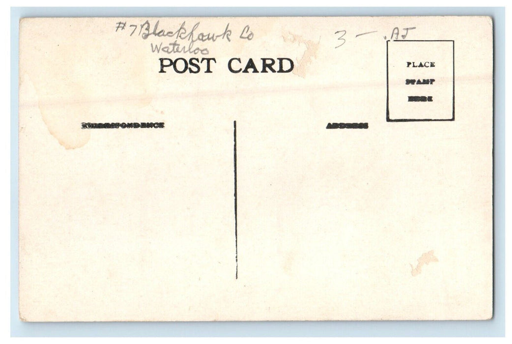 c1910's Black Hawk Court House Building Waterloo Iowa IA Antique Postcard