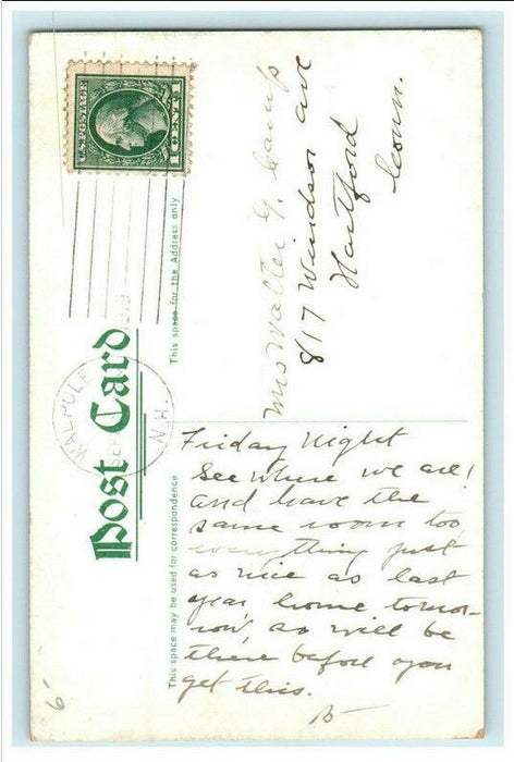 1919 View of Walpole Inn, Walpole New Hampshire NH Posted Postcard