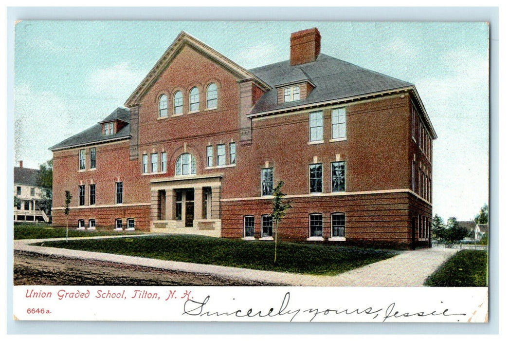 c1905s Union Graded School Tilton New Hampshire NH Posted Postcard