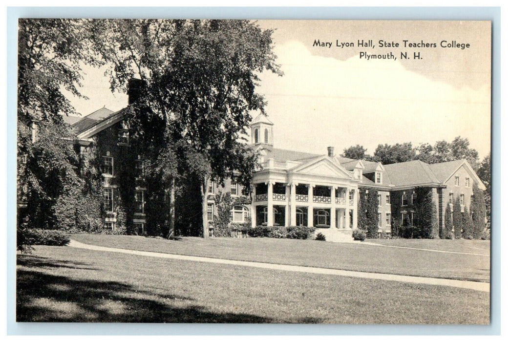 Mary Lyon Hall State Teachers College Plymouth New Hampshire NH Postcard
