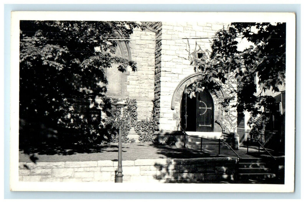 c1930's Church Entrance Nantucket Massachusetts MA RPPC Photo Vintage Postcard