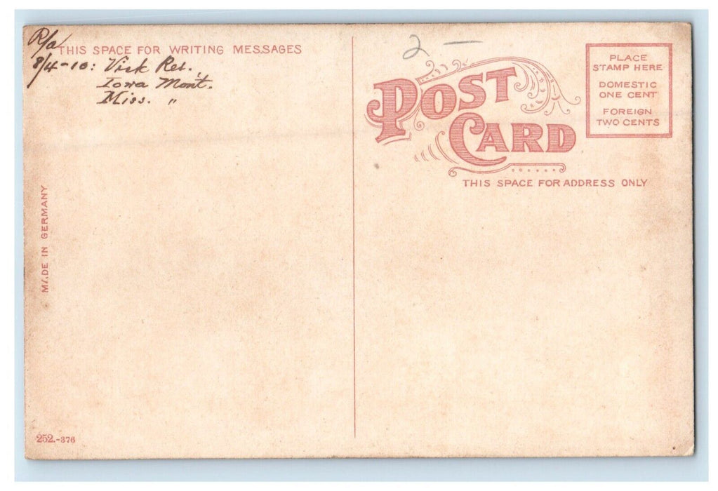 1910 West Waterloo High School Building Campus Waterloo Iowa IA Antique Postcard