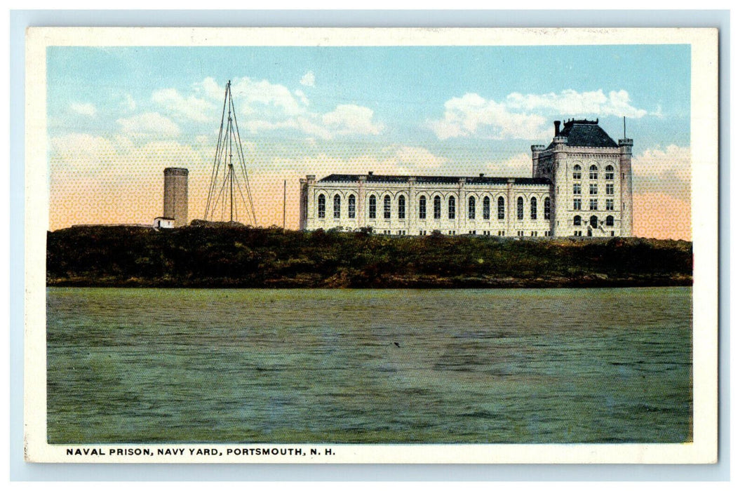c1920s Naval Prison, Naval Yard Portsmouth New Hampshire NH Postcard