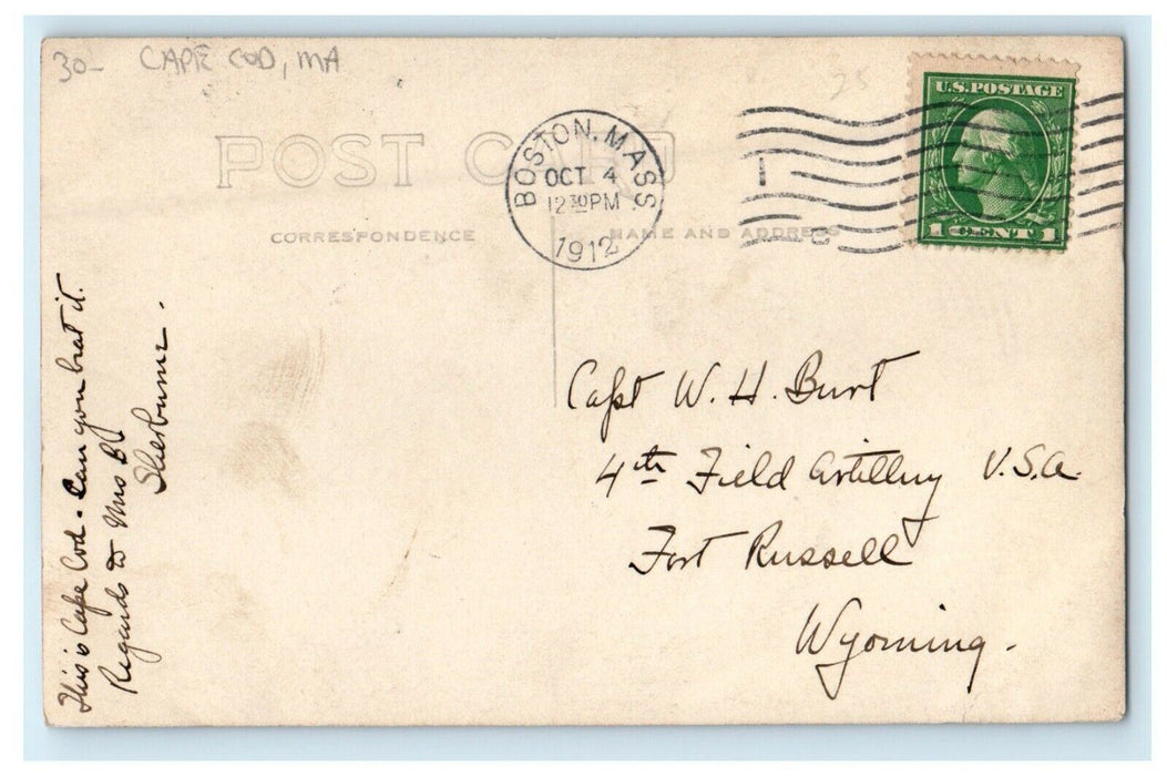 1912 Lake View At Cape Cod Massachusetts MA RPPC Photo Antique Postcard