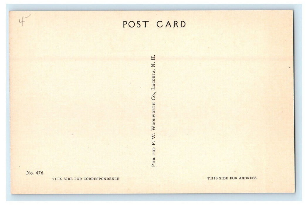 c1920s High and Practical Art School, Laconia New Hampshire NH Postcard
